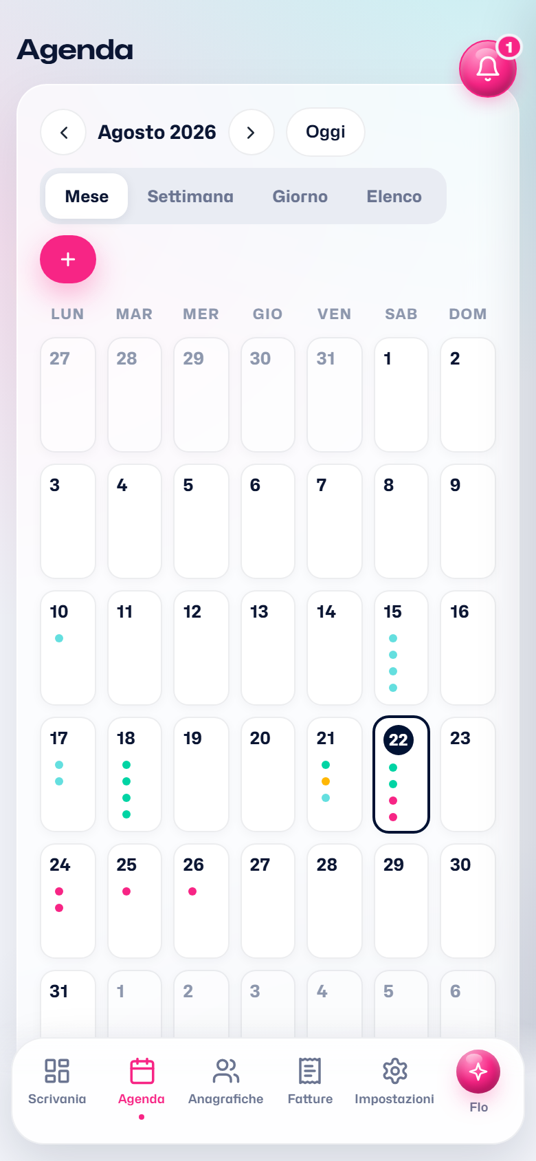 L'agenda sul telefono