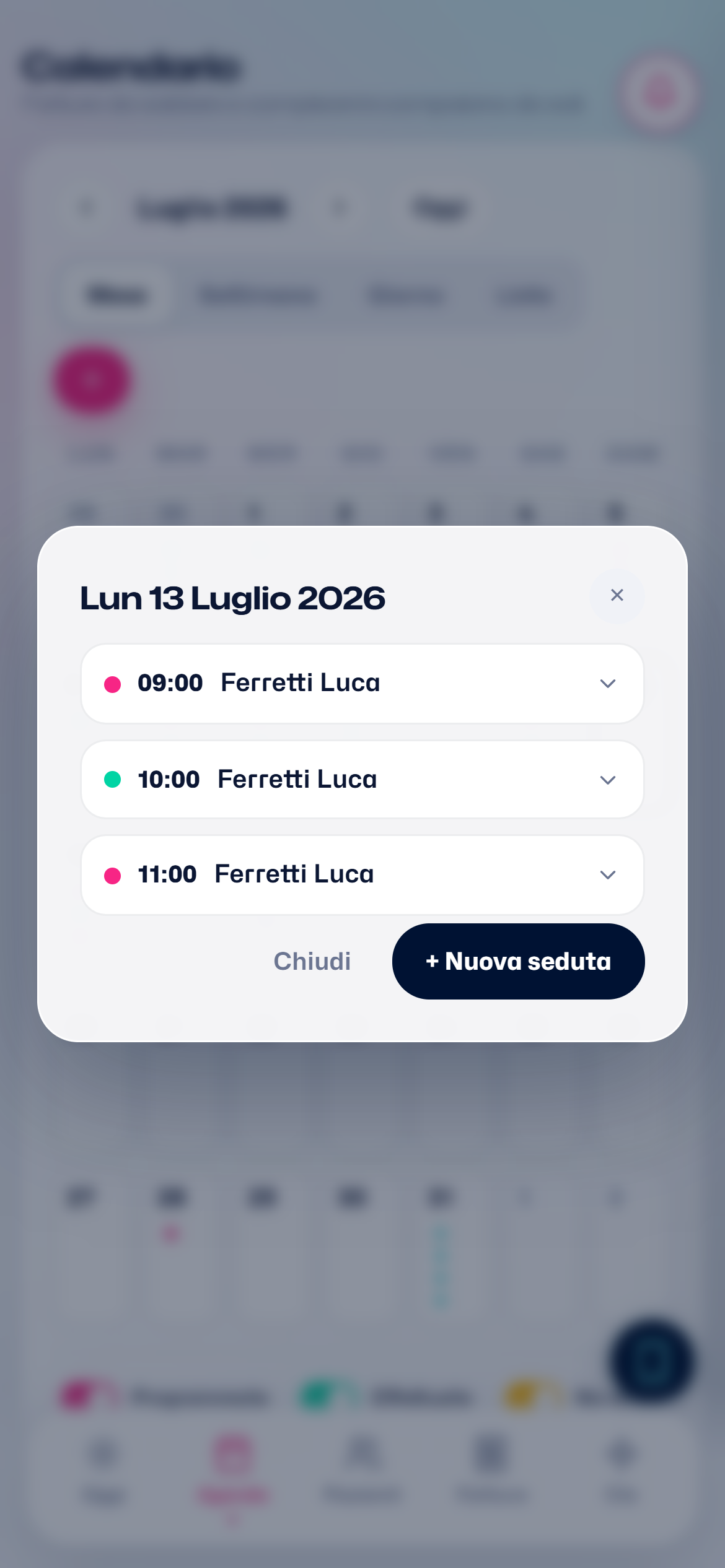 Gli appuntamenti di una giornata